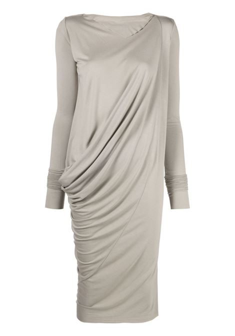 Grey asymmetric long-sleeved dress - women